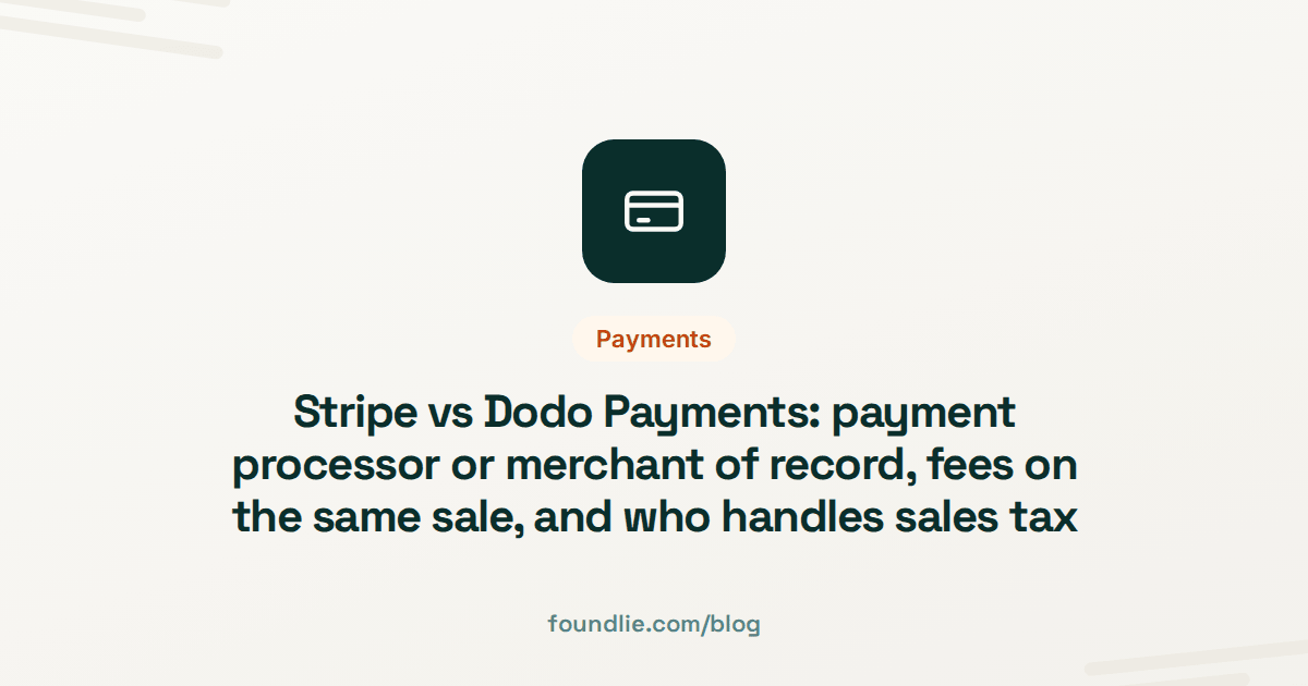 Foundlie article cover: Payments