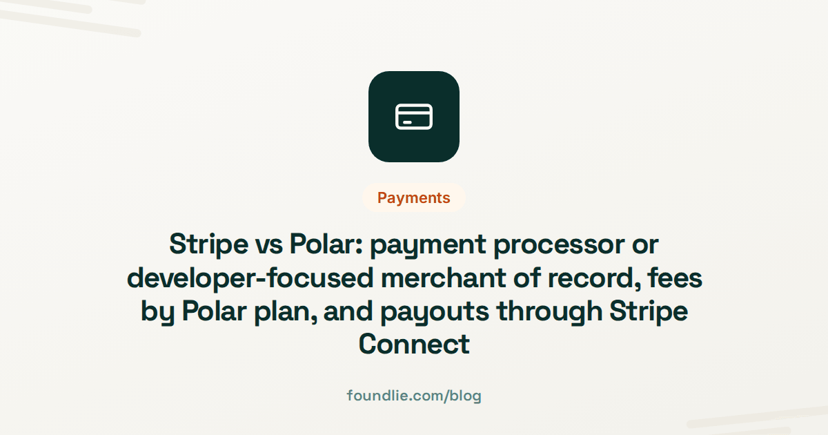 Foundlie article cover: Payments
